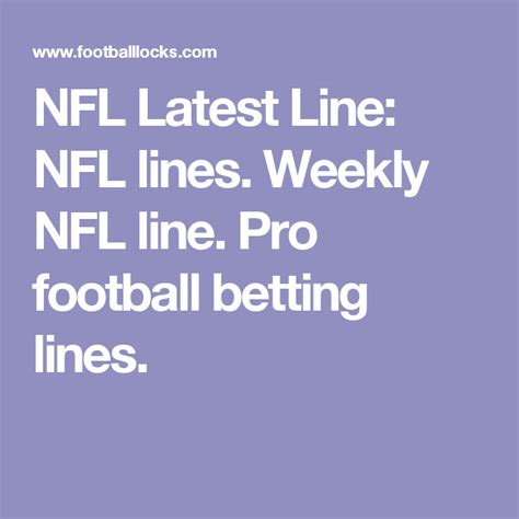 nfl lines for sunday